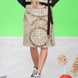 ArtzFolio Printed Cotton Waist To Knee Aprons-76