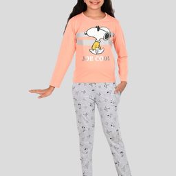 Here&Now X Denikid Girls Peanuts Printed Pure Cotton T-shirt with Leggings-picture-7