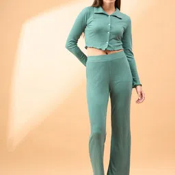 all about you Ribbed Shirt With Trousers Co-Ords-picture-34
