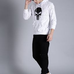 Kook N Keech Marvel Men White & Black Printed Hooded Sweatshirt-image-57