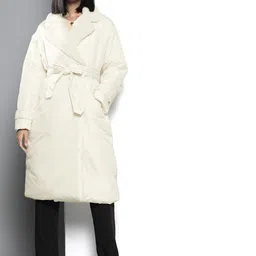 DOROTHY PERKINS Women Borg-Collared Longline Padded Jacket-18