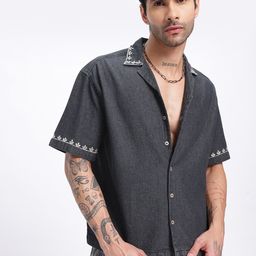 glitchez Chambray Dreams Embroidered Stitch Shirt-image-65