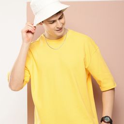Harvard Pure Cotton Self Design Drop-Shoulder Sleeves Casual T-shirt-image-25