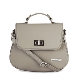FLYING BERRY Grey Solid Handheld Bag-31