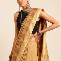 Taavi Woven Design Zari Handloom Bhagalpuri Saree-30