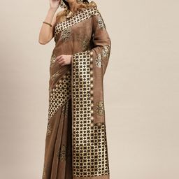 Mitera Brown Woven Design Kanjeevaram Saree-image-40