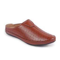 FAUSTO Men Tan Brown Mules-image-38