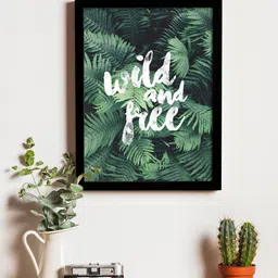 Art Street Green & White Printed Synthetic Wood Framed Individual Wall Art-image-66