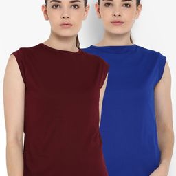 appulse Women Pack of 2 Solid Slim Fit Sports T-shirts-picture-19