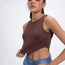 glitchez Ribbed & Relentless Sleeveless Crop Top-image-27