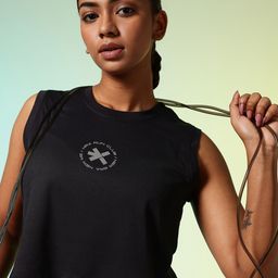 HRX by Hrithik Roshan Brand Logo Printed Cut-Out Back Rapid-Dry Running T-shirt-image-96