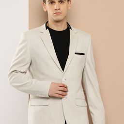 INVICTUS Slim Fit Printed Single-Breasted Smart Casual Blazer-image-31