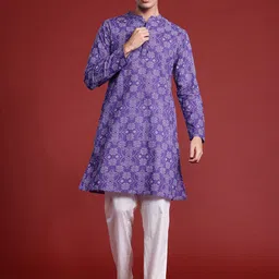 Anouk Bandhani Printed Regular Pure Cotton Kurta with Trousers-image-24