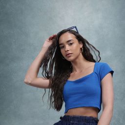 The Roadster Life Co. Ribbed Knitted Crop T-Shirt-44