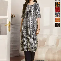 7Threads Women Pack of 6 Floral Printed Kurta-image-45