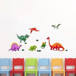 rawpockets Multi Coloured Dinosaurs Wall Stickers-image-12