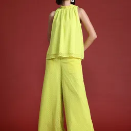 all about you Halter Neck Dobby Top with Parallel Trousers-picture-52