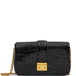 MIRAGGIO Gwen Black Shoulder Bag With Chain Strap-51