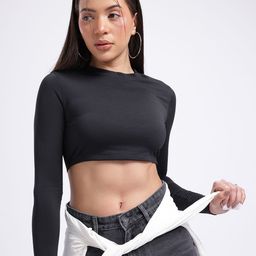 glitchez Elite Basics Crop Fitted Top-image-32