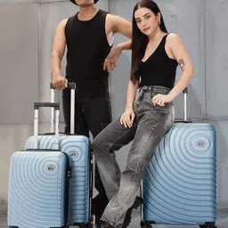 Roadster HRD Set Of 3 Textured Trolley Bag- 171.5 L-14