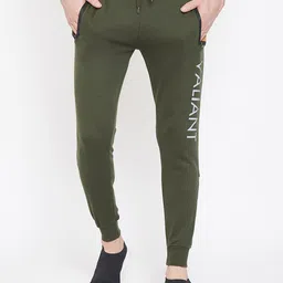 Duke Men Olive Green Solid Slim Fit Track Pants-picture-25