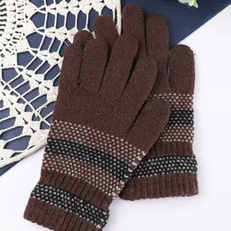 ELLIS Unisex Patterned Acrylic Touchscreen Gloves-10