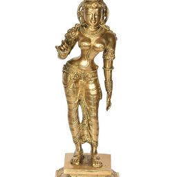 Exotic India Standing Parvati Brass Showpiece-image-64
