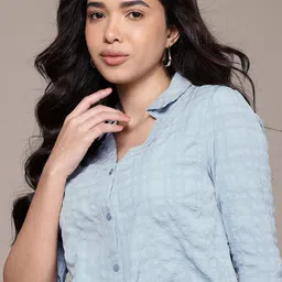 Nautica Seersucker Shirt Style Top-picture-7