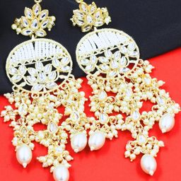 J & C Fashion Arena Gold-Plated Brass Earrings-image-38