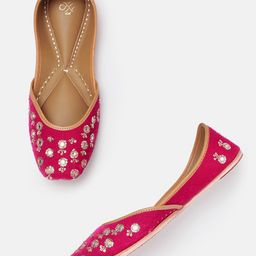 House of Pataudi Women Ethnic Embellished Mojaris-23