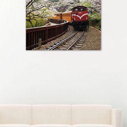 999Store Brown & Green Train Hand-Painted Wall Art-image-72