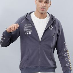 HIGHLANDER Men Blue Solid Hooded Sweatshirt-image-97