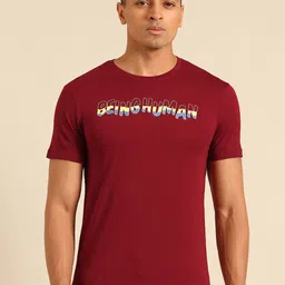 Being Human Typography Printed Pure Cotton T-shirt-image-59