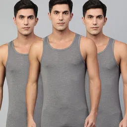 Heelium Men Pack Of 3 Anti Odour Bamboo Innerwear Vests-image-7