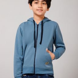 Alan Jones Boys Hooded Front Open Sweatshirt-14