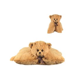 Ultra Kids Brown Cute Cat Soft Plush Folding Pillow Soft Toy-49