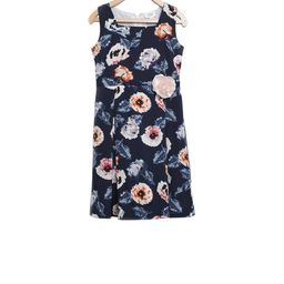 Sera Girls Navy Blue Printed Fit and Flare Dress-image-27