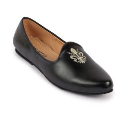 FAUSTO Men Black PU Mojaris-picture-18