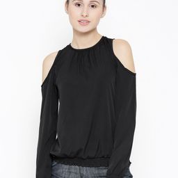 Sera Women Black Solid Cold Shoulder Top-image-63