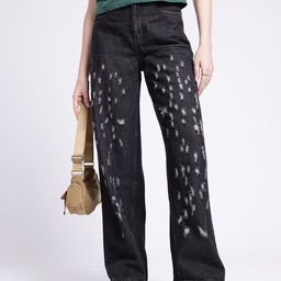 glitchez Women Street Sassy 90'S Baggy High-Rise Highly Distressed Jeans-image-81