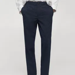 MANGO MAN Textured Slim Fit Trousers-image-26