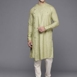 Manyavar Men Green Kurta-image-42