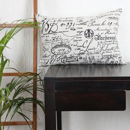 My Gift Booth Cream-Coloured & Black Single Abstract Linen Rectangle Cushion Covers-image-35