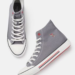 U.S. Polo Assn. Men Contrast Sole Canvas Sneakers-image-70