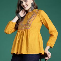 Sangria Women Embroidered Cotton Top-picture-56