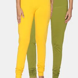 TSG Bliss Women Pack of 2 Solid Churidar Leggings-picture-44