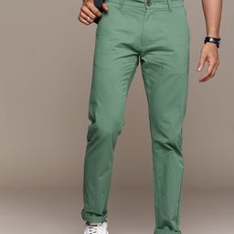 WROGN Men Solid Slim Fit Chinos Trousers-image-30
