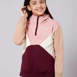 Alan Jones Girls Colourblocked Hooded Sweatshirt-picture-31