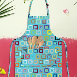 ArtzFolio Kids Blue & Brown Printed Cotton Aprons-image-73