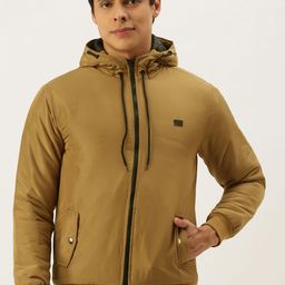 Campus Sutra Men Mustard Yellow Windcheater Outdoor Bomber Jacket-13
